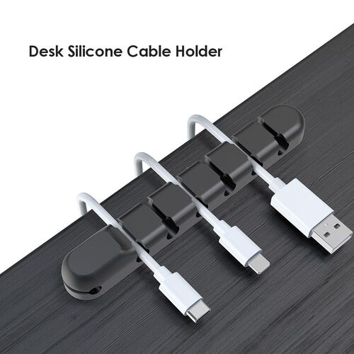 1/2/5/10pcs Cable Holder Clips Silicone Data Cord Organizer
