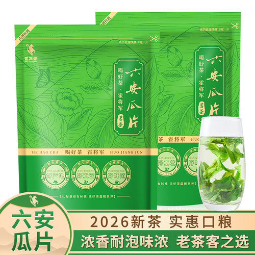 霍将军六安瓜片浓香耐泡500g袋装