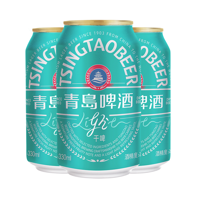 青岛啤酒轻干系列啤酒8度330ml