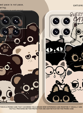 满屏小猫小狗手机壳适用小米15卡通14ultra情侣13pro可爱12一对11红米k90硅胶70E防摔60/50/40/note10/turbo4