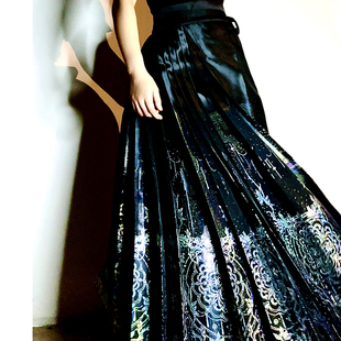 花落尘原创【鹿神花】螺钿马面裙中式织金马面裙明制日常刺绣汉服