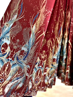 花落尘原创【凤鸣】新品织金仿妆花马面裙重工刺绣点翠新中式