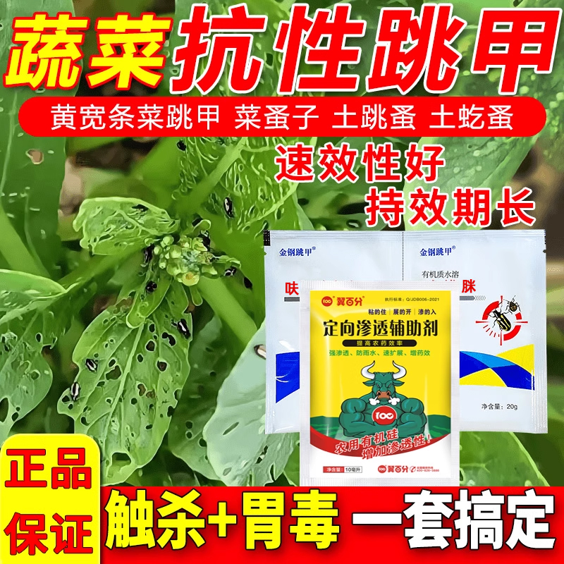 兆如跳甲专用药菜虫专杀打叶甲黄守瓜黄曲条蔬菜农药丰杀虫剂大全