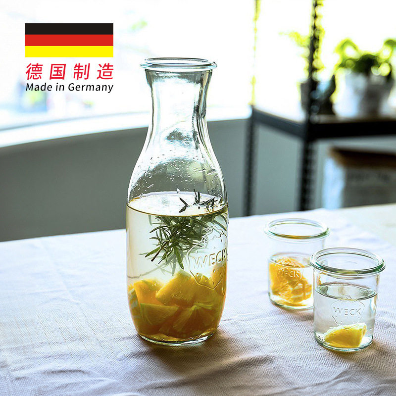 德国制密封罐weck juice系列果汁瓶冷泡瓶牛奶瓶透明小花瓶玻璃瓶