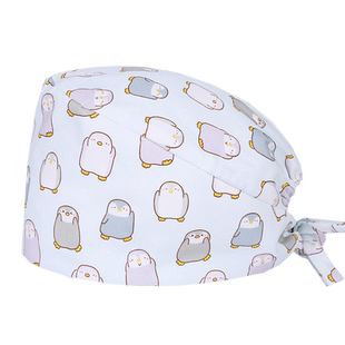 医安手术帽女纯棉护士小花帽手术室专用帽子口腔医生工作帽男透气