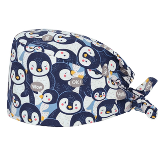 医安手术帽女纯棉透气护士小花帽手术室专用帽子口腔医生工作帽男