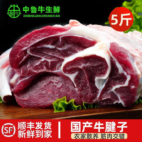 国产牛腱子鲁西黄牛生牛肉新鲜冷冻牛腱子肉卤炖煮餐饮食材清真肉