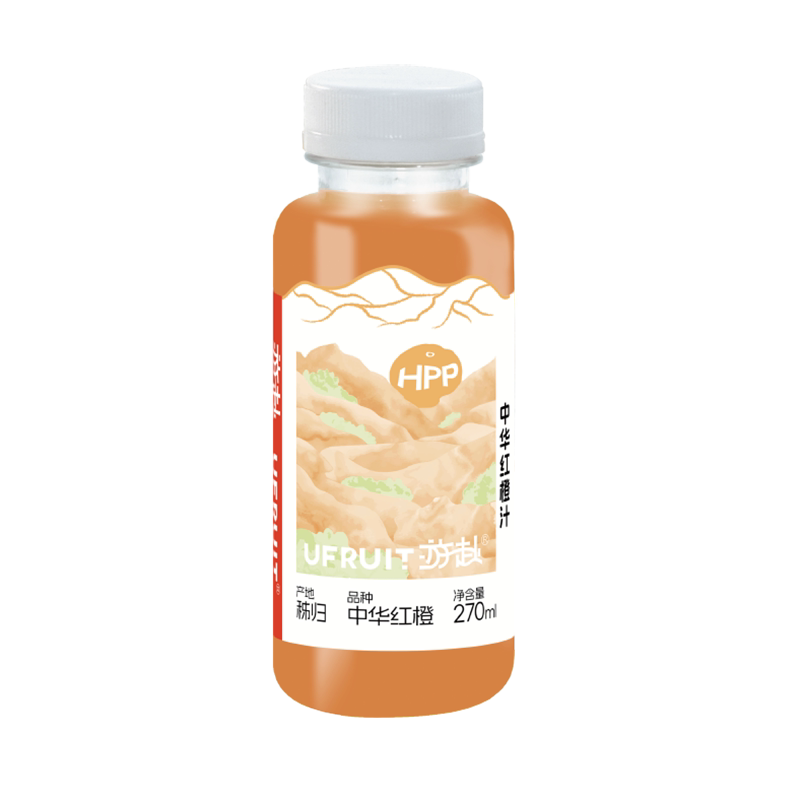 uFruit游赴100%果蔬汁橙汁