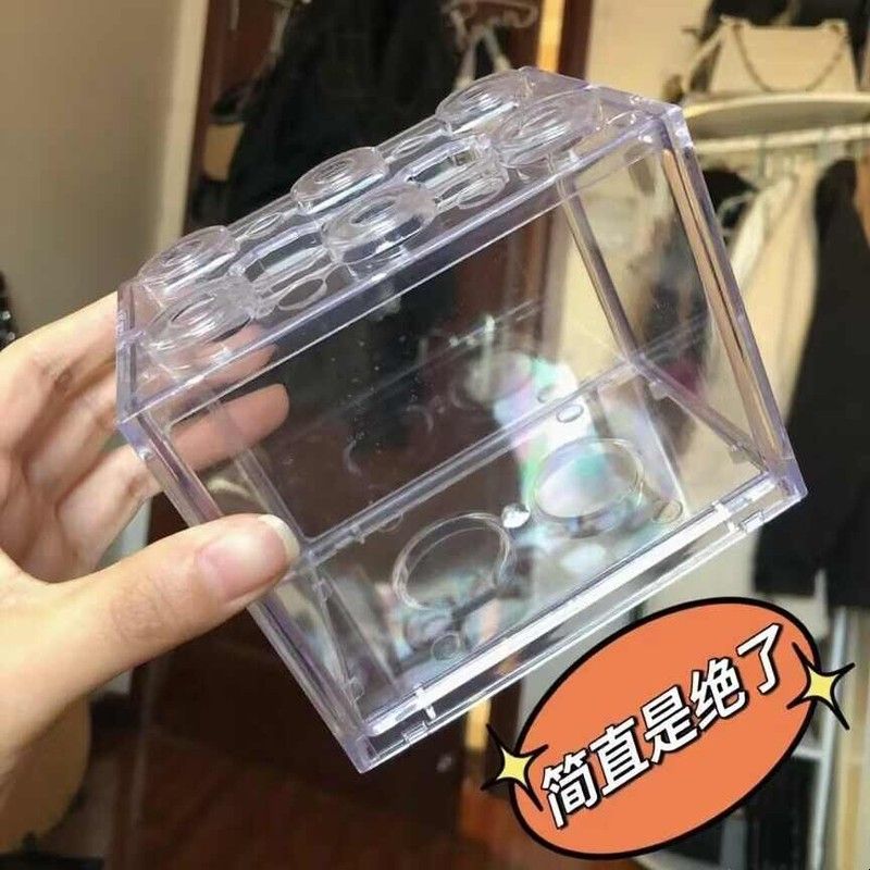 水产积木鱼缸亚克力观赏斗鱼海星寄居蟹水母摆摊创意迷你透亮加厚