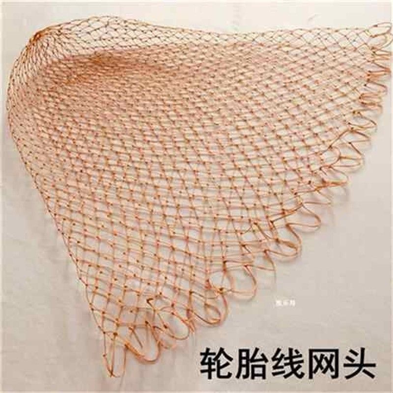 包邮轮胎线手gong编织抄网兜抄网头钓鱼网兜轻编织细网兜抄网鱼兜