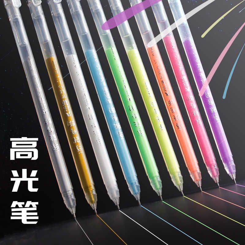 白色高光笔绘画笔手绘马克漫画美术生丙烯马克笔高光笔素描彩色笔