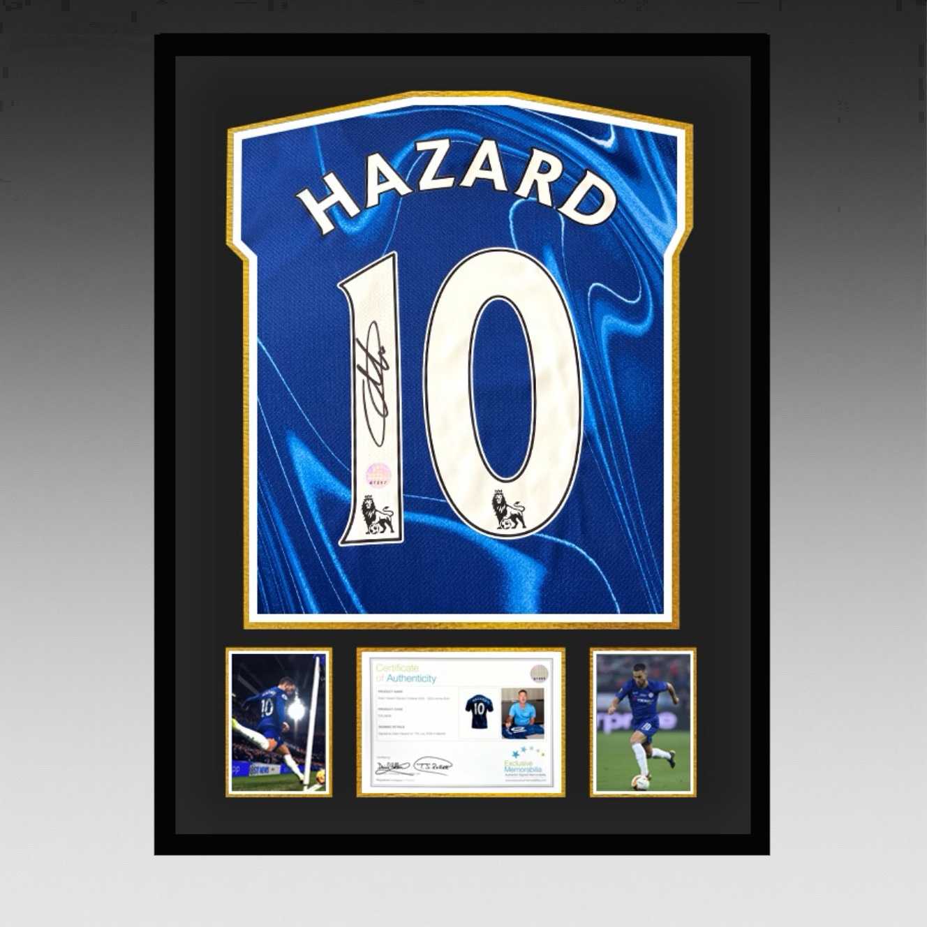 阿扎尔亲笔签名切尔西球衣