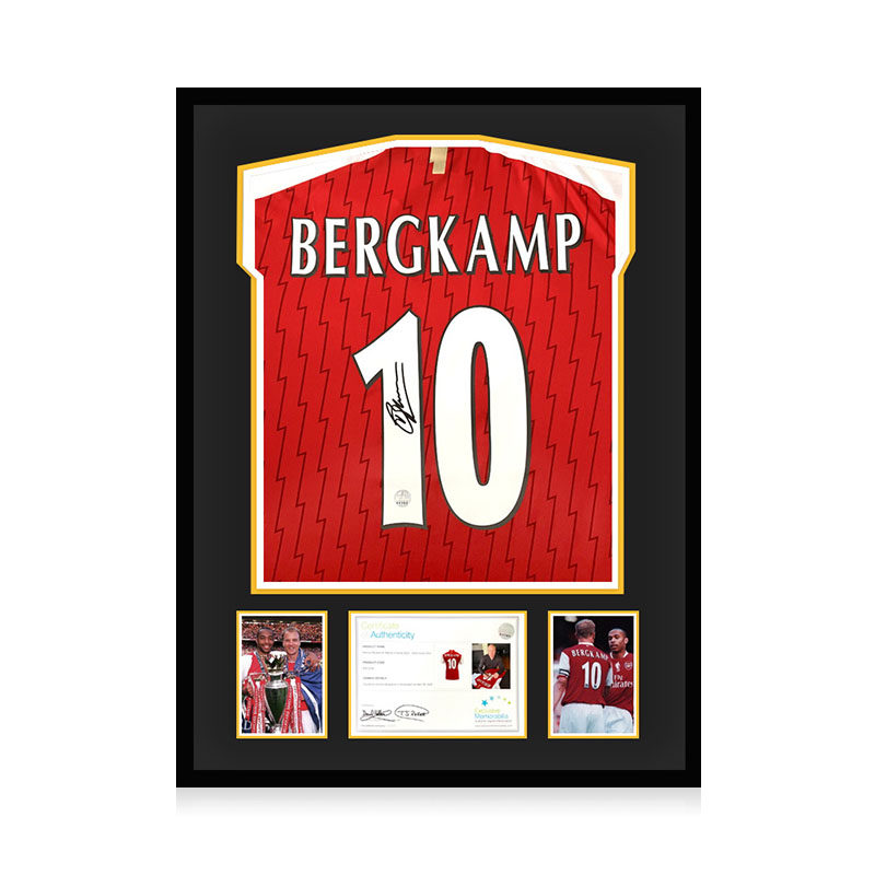 博格坎普 亲笔签名 2023-24赛季阿森纳队球衣 EM证书 精装裱收藏