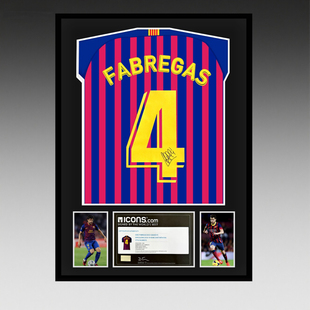 法布雷加斯｜亲笔签名18-19赛季巴塞罗那球衣 【含ICONS证书】