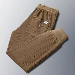 子男秋季 束脚裤 潮流百搭宽松港风男士 新款 休闲裤 灯芯绒加绒加厚裤