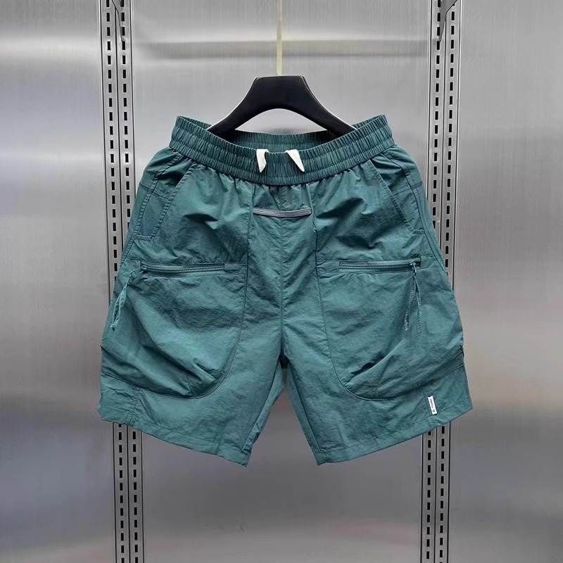 夏季2025新款速干多口袋拉链工装短裤男士韩版宽松沙滩薄款五分裤