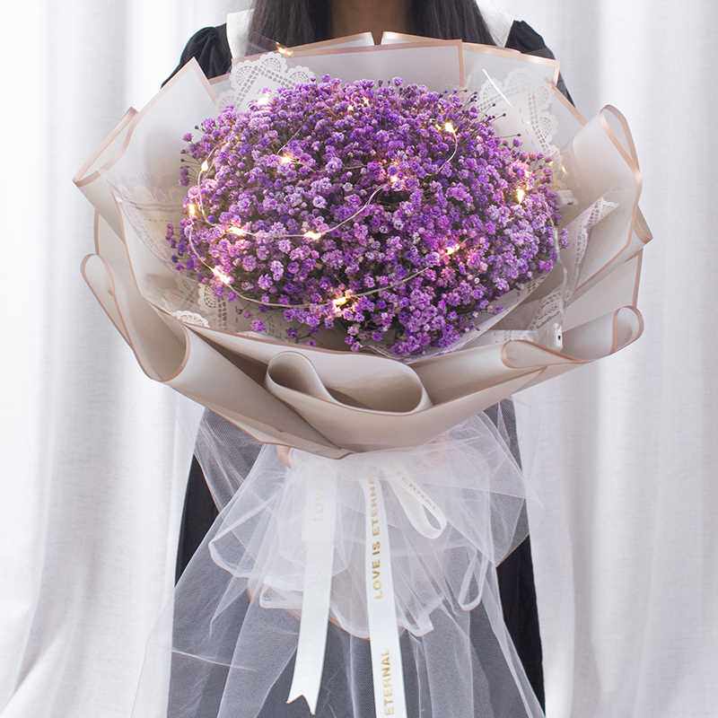 520送女友永生干花玫瑰表白花束送女友闺蜜情人节生日礼物教师节