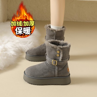 【1万+人种草】两穿毛毛雪地靴女