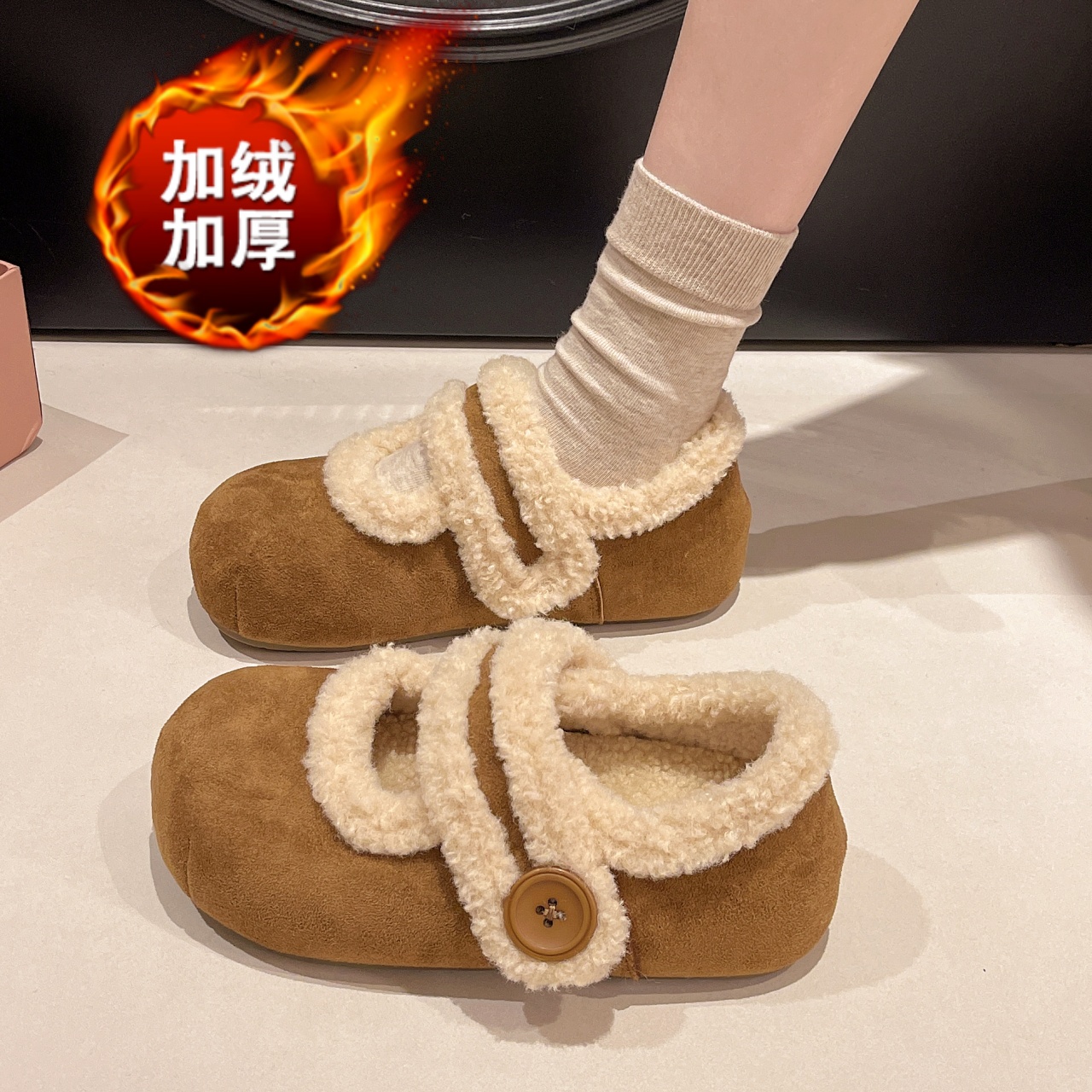 【好物推荐】内增高加绒勃肯棉鞋