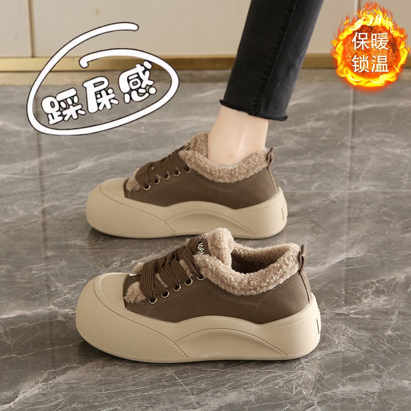踩屎感棉鞋女加绒运动雪地靴34码
