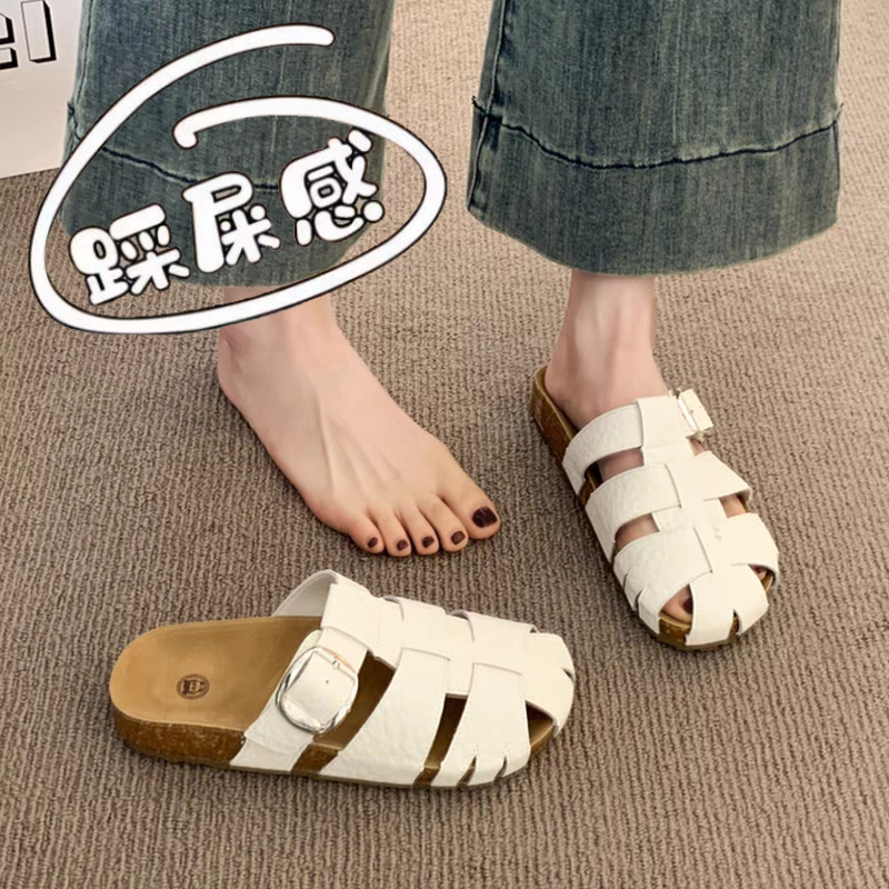 达夫妮勃肯包头半拖鞋女大码4142