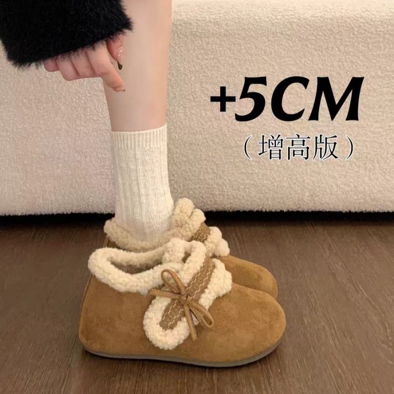 复古内增高雪地靴女款2025新款冬季加绒毛毛鞋一脚蹬勃肯棉鞋34码,女鞋,勃肯鞋/软木鞋,淘宝优惠券,粉丝福利购,淘宝优惠卷