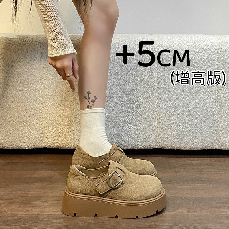 巨好看厚底增高勃肯鞋女2026新款春季真皮休闲吐司单鞋乐福鞋34码,女鞋,勃肯鞋/软木鞋,淘宝优惠券,粉丝福利购,淘宝优惠卷