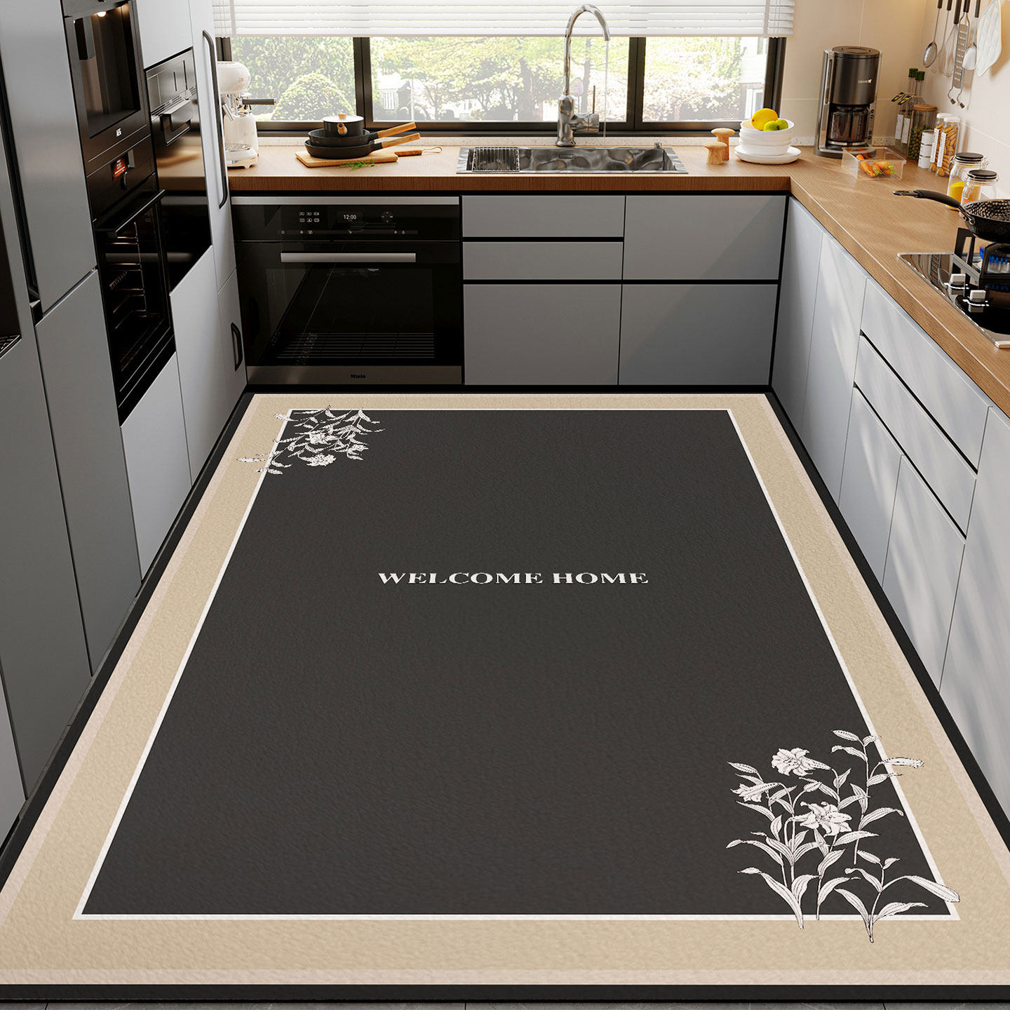 满铺厨房地垫防滑防油可擦免洗pvc防水垫子厨房专用地垫耐脏脚垫,居家布艺,厨房地垫,淘宝优惠券,粉丝福利购,淘宝优惠卷