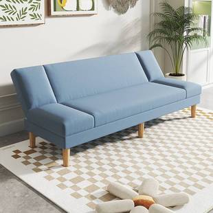 北欧布艺沙发可折叠多功能简易小户型客厅租房懒人沙发床两用双人