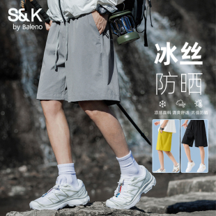 戶外運動五分褲 純色山系工裝 男款 褲 子A 夏季 班尼路S&K系列防曬短褲