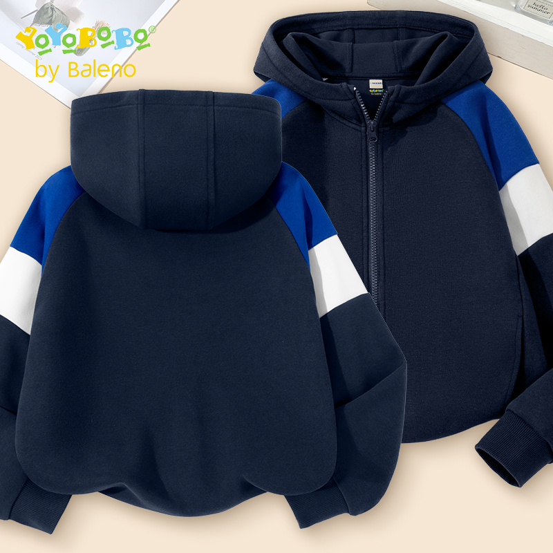 班尼路童装YBB系列男童外套2025新款春秋开衫上衣中大童秋装