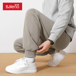 宽松运动抽绳束脚裤 班尼路休闲长裤 男款 大地色华棉卫裤 男2025春季