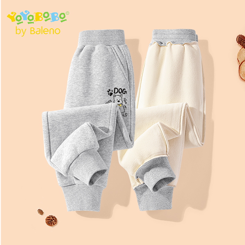 班尼路童装YBB系列男童裤子秋冬款儿童运动裤男孩秋季薄绒休闲裤