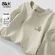 长袖 2026春季 新款 班尼路S&K系列纯棉男士 潮流印花打底衫 情侣T恤A