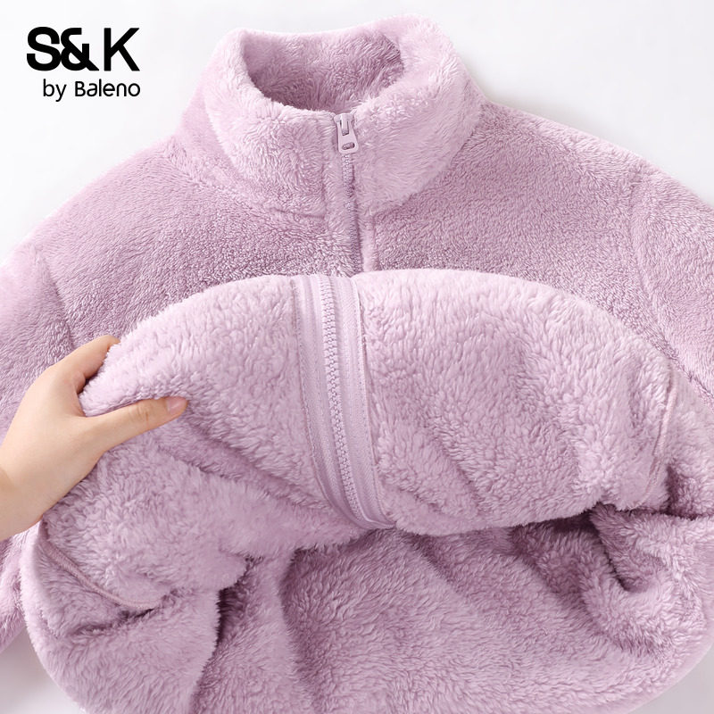 班尼路S&K系列摇粒绒外套女2025冬新款立领加绒加厚百搭保暖外套Q,女装/女士精品,短外套,淘宝优惠券,粉丝福利购,淘宝优惠卷