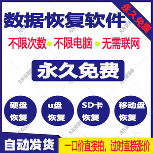 专业电脑移动硬盘数据恢复软件工具U盘sd卡误删除格式化损坏修复