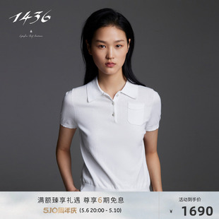 1436精纺纯棉翻领短袖 女T恤Polo