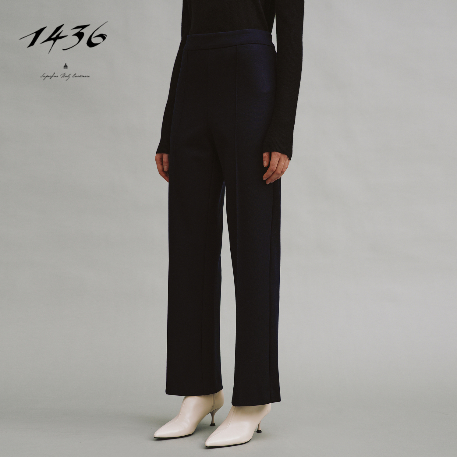 1436绒毛混纺商务休闲女士裤子