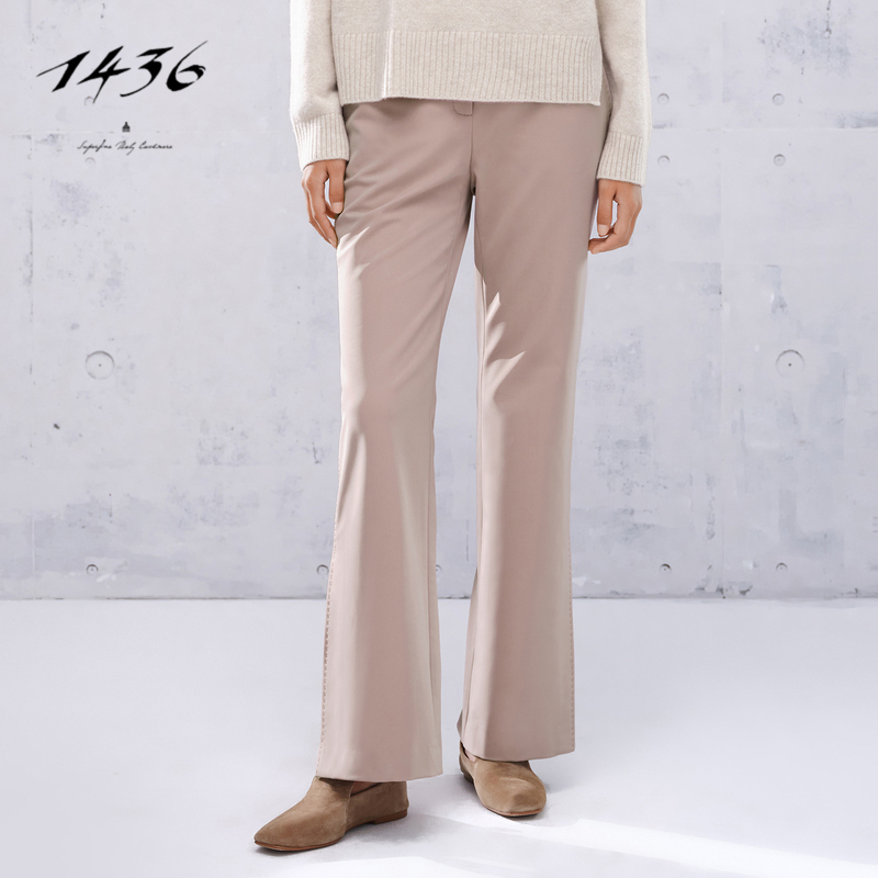 1436“无染藏墨”限量胶囊系列女士直筒休闲裤