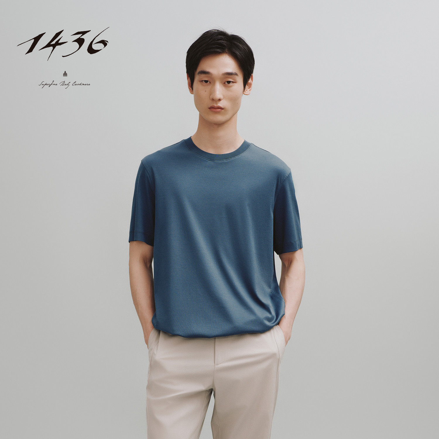 1436棉丝面料2025早春新品圆机男士顺休闲t恤