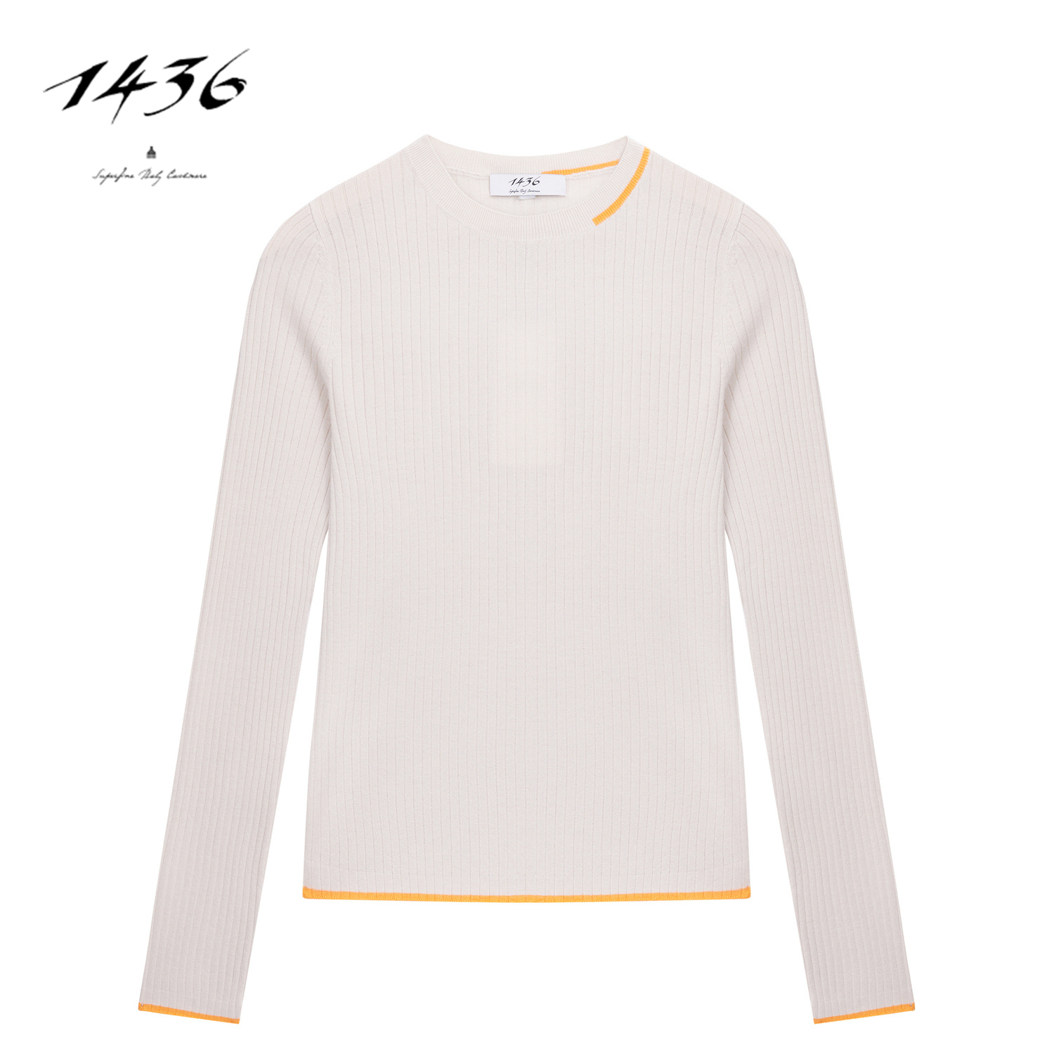 1436圆领提花手绣精致女套衫