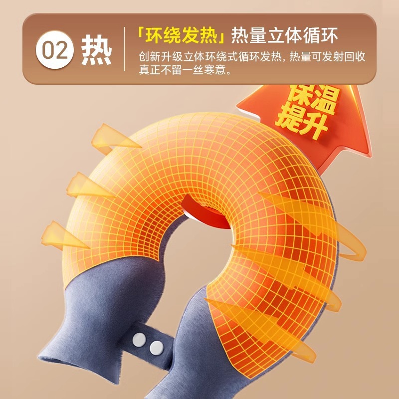 热水U型颈椎热敷注水灌水肩颈脖子颈部理疗热敷暖宝宝防爆加厚