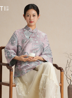 序缇质造『羽化成仙』国风新中式桑蚕丝早秋外套女上衣H49-19608