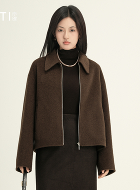 序缇质造100%驼绒外套女高级感简约2025秋冬新款上衣H297-25210