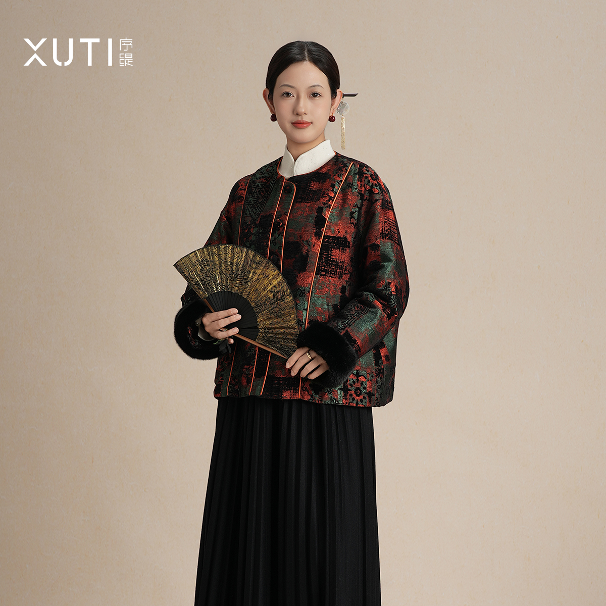 90白鹅绒新中式羽绒服外套女上衣