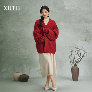 毛衣J93 新款 27905 上衣女2025冬季 序缇质造山羊绒桑蚕丝针织开衫