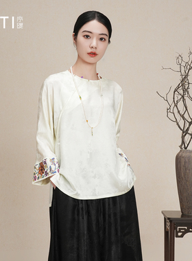 序缇质造『飞琼弄玉』100%桑蚕丝新中式提花上衣女早春H116-27683