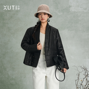 27908 显瘦上衣H339 序缇质造100%桑蚕丝加厚外套女2025冬季 新款