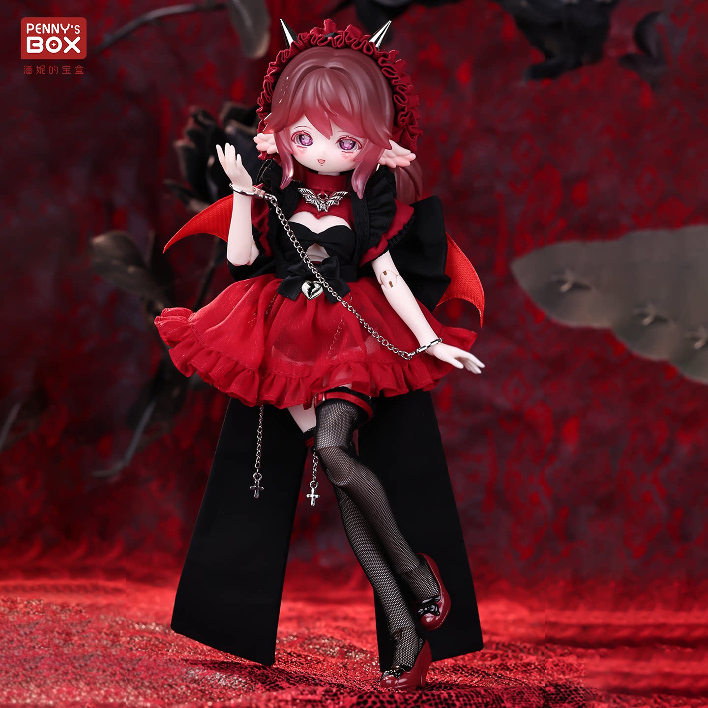 【特六】潘妮的衣橱小恶魔BJD娃衣换装女仆妆手铐尺寸可穿连衣裙