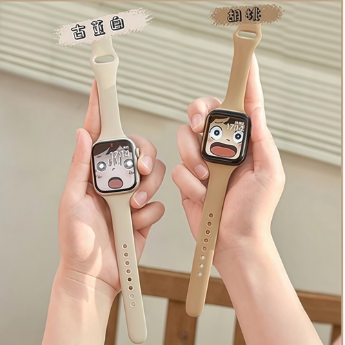 适用applewatch10手表带iwatchs11苹果手表带9小蛮腰创意硅胶表带